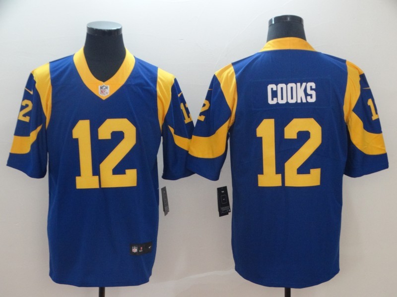 Men's Los Angeles Rams Brandin Cooks #12 Blue Jersey